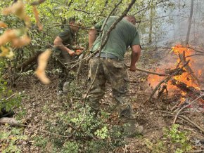 Пожарът край Отец Паисиево гори на 3 фронта